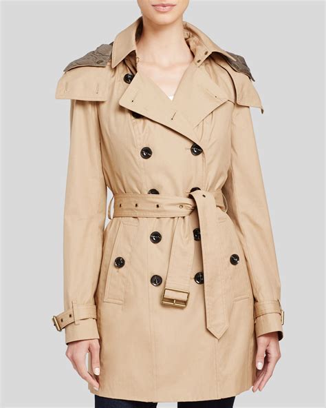 Burberry Reymoore Hooded Cotton Trench Coat